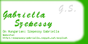 gabriella szepessy business card